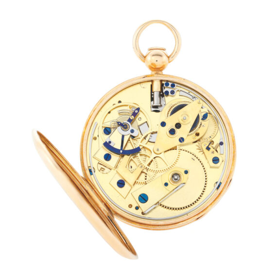 French gold open faced quarter repeater Circa 1800 French gold open faced quarter repeater Circa 1800