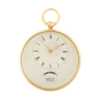 Small French gold open faced pocket watch Circa 1841