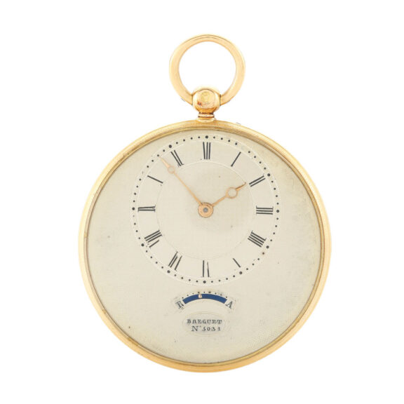 Small French gold open faced pocket watch Circa 1841