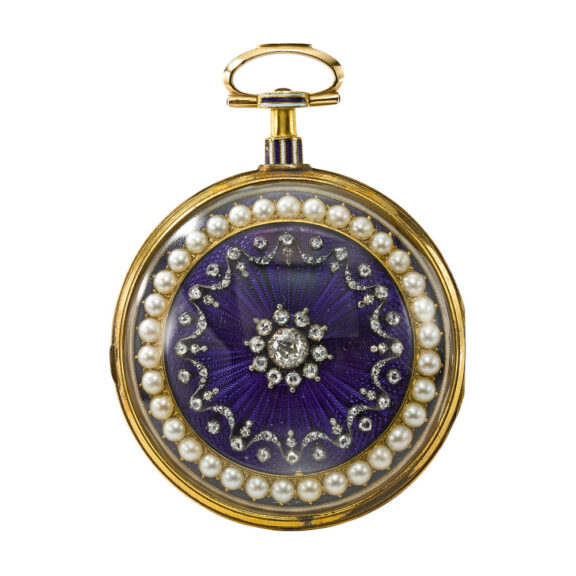 English gold, diamond, enamel, pearl set verge Circa 1800