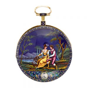 French gold and enamel verge watch Circa 1800
