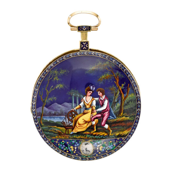 French gold and enamel verge watch Circa 1800