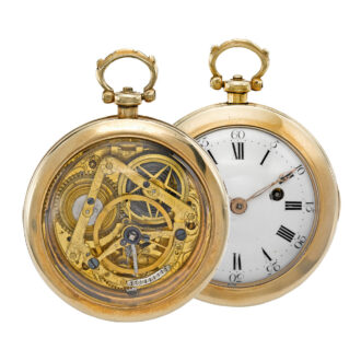 French gilt metal open faced verge watch Circa 1790