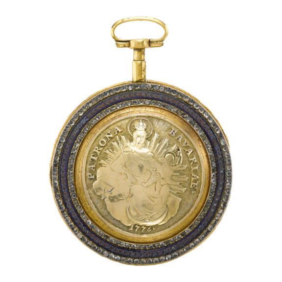 Swiss gilt-metal and enamel verge pocket watch Circa 1774