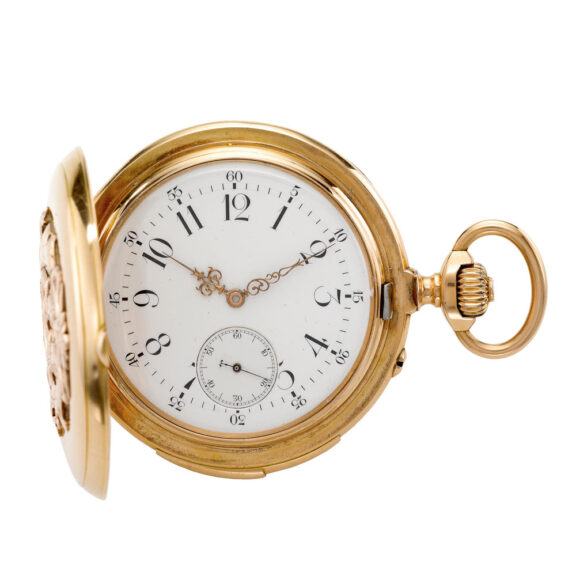Heavy Swiss gold repeating full hunter Circa 1900
