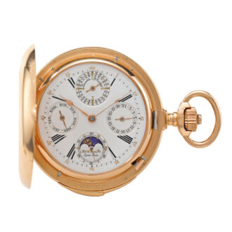 Perpetual calendar watch with moon phases Circa 1900