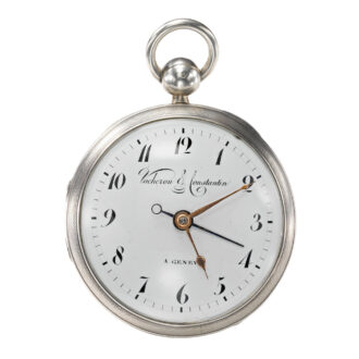 Rare Swiss silver verge watch with alarm Circa 1827