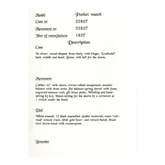 Rare Swiss silver verge watch with alarm Circa 1827