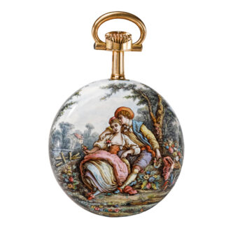 Probably unique gold and enamel watch Circa 1883