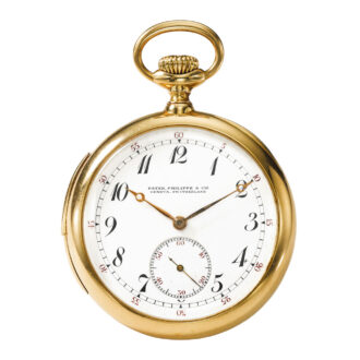 Swiss gold open faced minute repeating lever Circa 1905