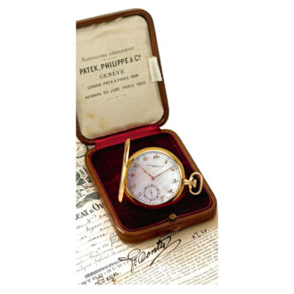 Swiss gold full hunter with mother-of-pearl dial Circa1920
