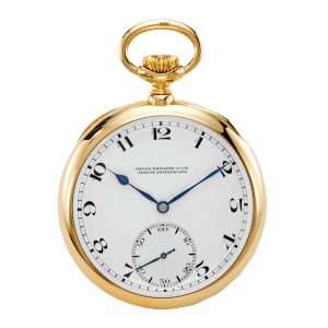Swiss observatory watch with Guillaume balance Circa 1919