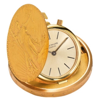 Fine Swiss 18 carat gold coin watch Circa 1971