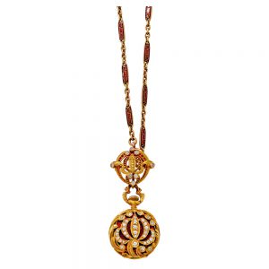 American gold pendant watch and brooch Circa 1895