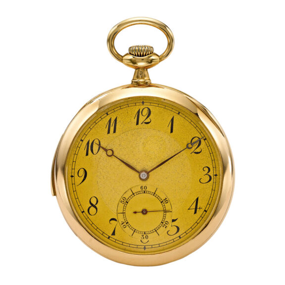 Swiss gold open faced minute repeater Circa 1910
