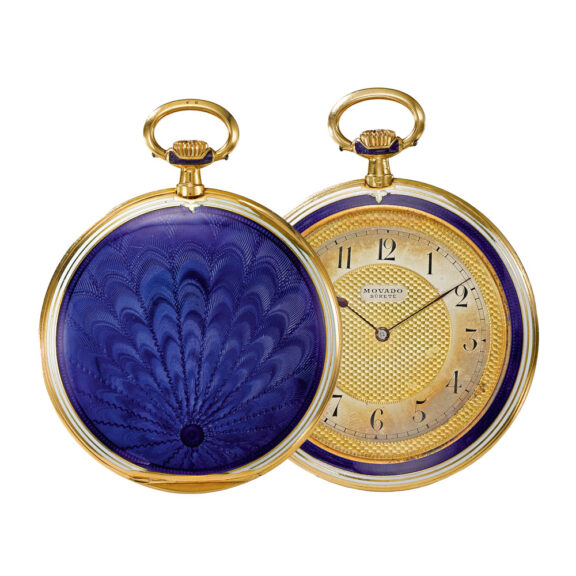 Slim Swiss gold and enamel lever watch Circa 1920