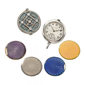 Swiss pendant with interchangeable inserts Circa 1910