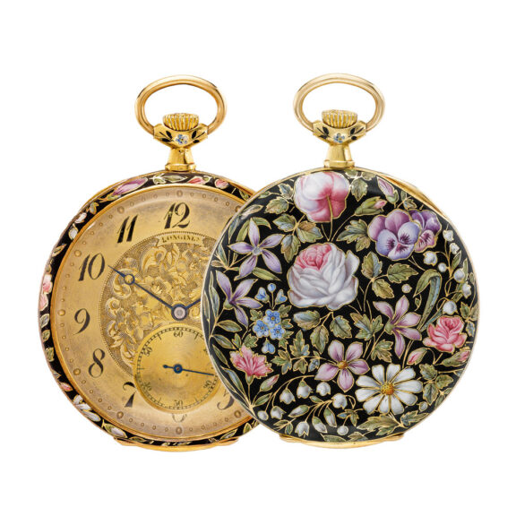 Swiss 18K gold and enamel lever pocket watch Circa 1903