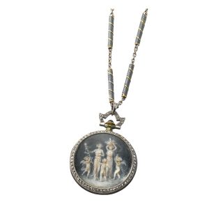 French pendant with painted miniature by Paillet Circa 1912