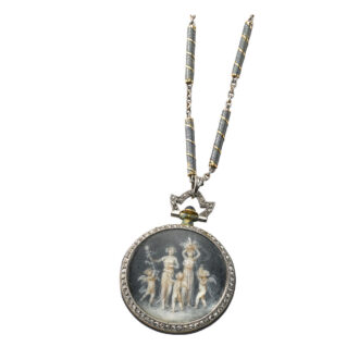 French pendant with painted miniature by Paillet Circa 1912