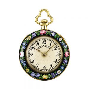 Swiss gold and enamel open faced watch Circa 1905
