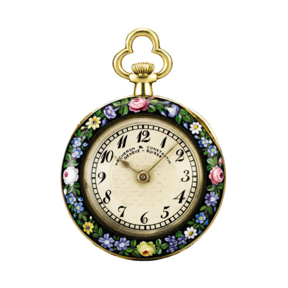 Swiss gold and enamel open faced watch Circa 1905