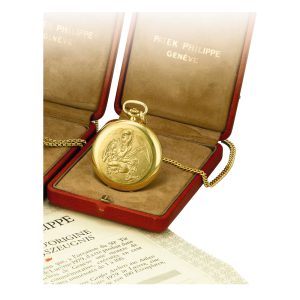 Rare Swiss gold full hunter with chain Circa 1979