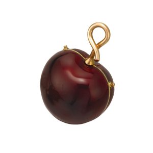 Swiss ball form watch in the shape of a cherry Circa 1910