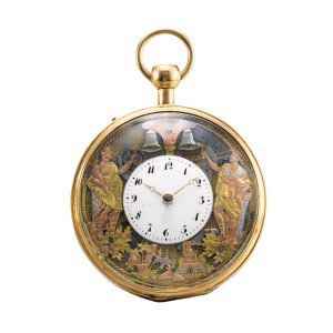 Swiss gold skeletonized Jacquemarts automaton Circa 1850