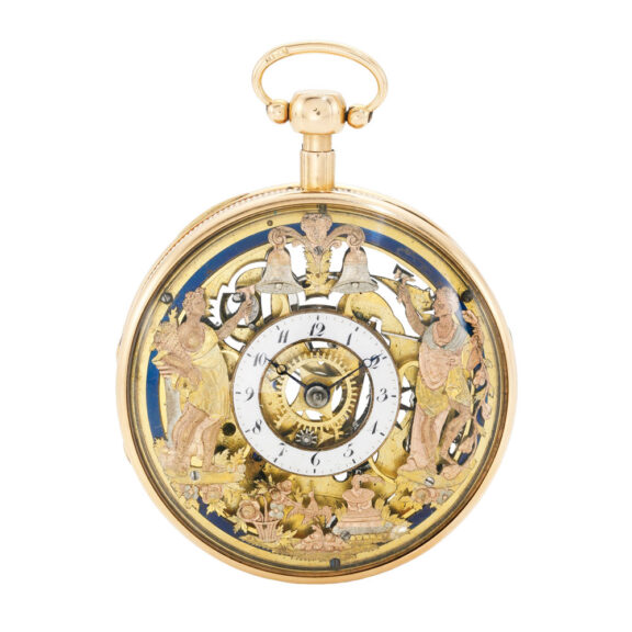 Swiss gold quarter repeating verge automaton Circa 1820