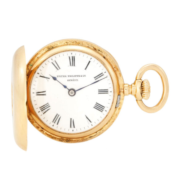 Swiss miniature half hunter cylinder watch Circa 1889