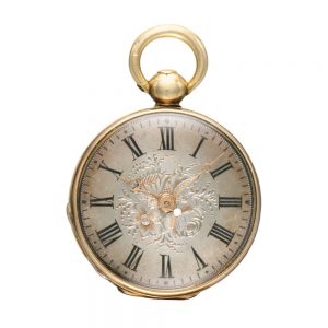 Fine and rare gold cylinder miniature watch Circa 1825