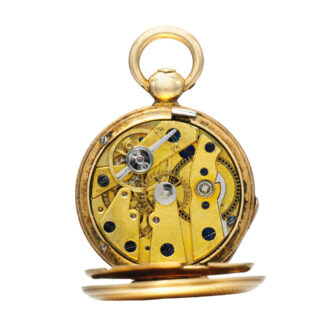 Fine and rare gold cylinder miniature watch Circa 1825
