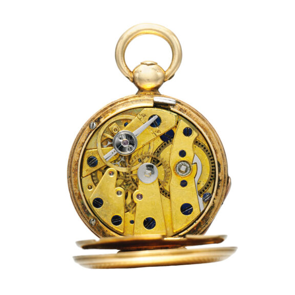 Fine and rare gold cylinder miniature watch Circa 1825 Fine and rare gold cylinder miniature watch Circa 1825