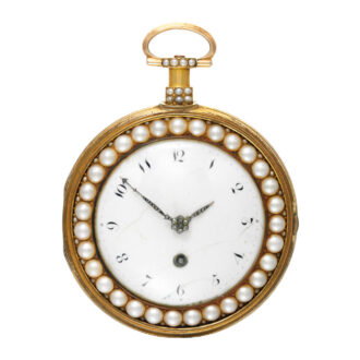 Fine English 18 carat gold open faced verge watch Circa 1790