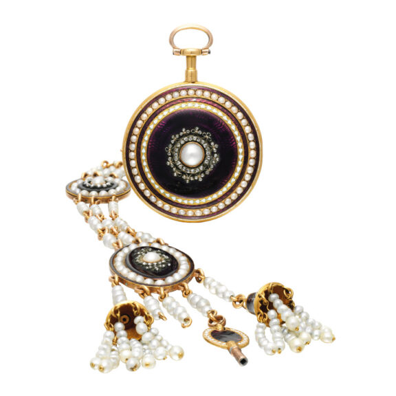 English gold verge watch with chatelaine Circa 1775