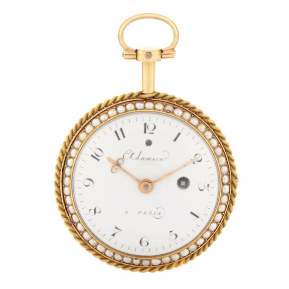 French cylinder with chain pendant and key Circa 1800 French cylinder with chain pendant and key Circa 1800
