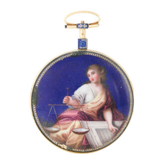 English gold and enamel verge pocket watch Circa 1790