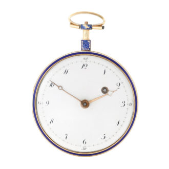English gold and enamel verge pocket watch Circa 1790