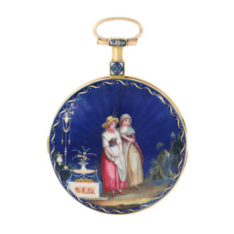 Swiss gold and enamel verge pocket watch Circa 1790
