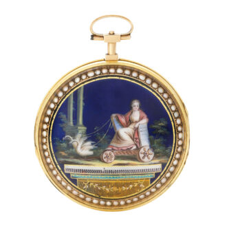 French gold, enamel and pearl set verge Circa 1790