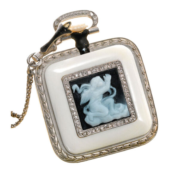 Fine and rare Swiss platinum pendant watch Circa 1915