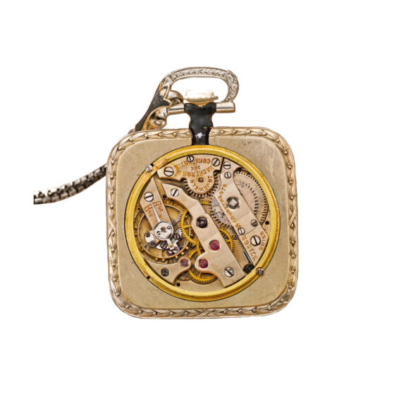 Fine and rare Swiss platinum pendant watch Circa 1915 Fine and rare Swiss platinum pendant watch Circa 1915