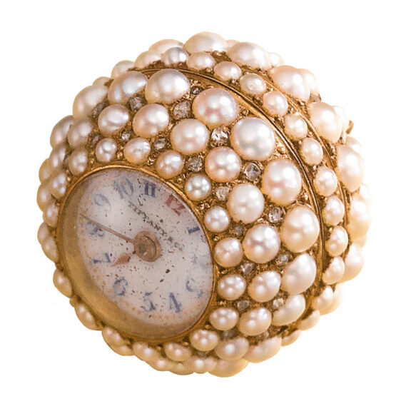 American gold, diamond and pearl set lever Circa 1890