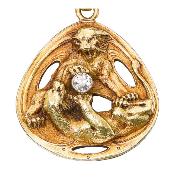 Swiss gold lever ladies watch with snake motif Circa 1900 Swiss gold lever ladies watch with snake motif Circa 1900
