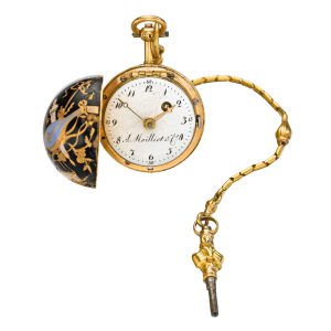 Swiss gold and enamel ball form verge watch Circa 1790