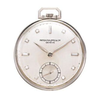 Swiss platinum and diamond set lever watch Circa 1940