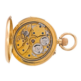 Small Swiss gold quarter repeating full hunter Circa 1900