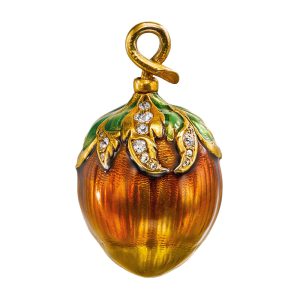 Gold, enamel and diamond set acorn form watch Circa 1900