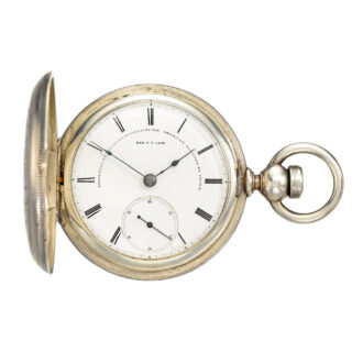 Swiss silver full hunter lever pocket watch Circa 1870